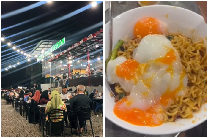 Warkop Agam Medan di Jalan GOR Pakansari, Cibinong, Kabupaten Bogor yang menyediakan Mie Bangladesh.