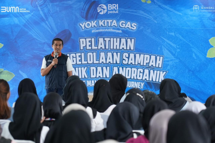 Pelatihan pengelolaan sampah dalam program BRI Yok Kita GAS, yang diadakan pada 20 September 2024.