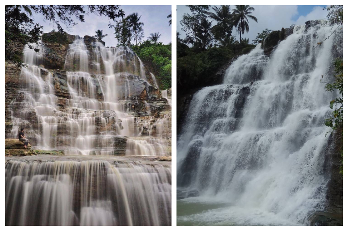Curug Ciangsana, yang berlokasi di Kampung Batusuhunan, Desa Surade, Kecamatan Surade, Kabupaten Sukabumi, Jawa Barat.