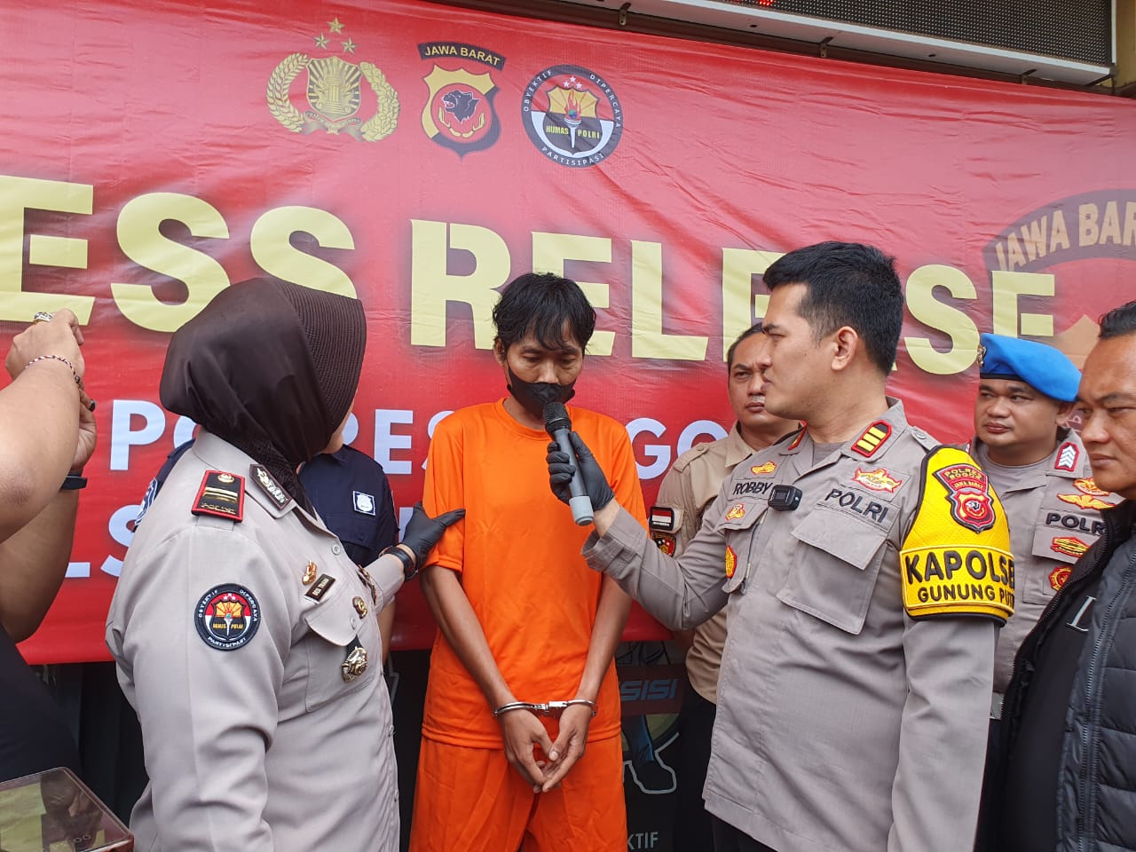 Pelaku penganiayaan pria di acara Vespa yang diselenggarakan di Gunung Putri Bogor.