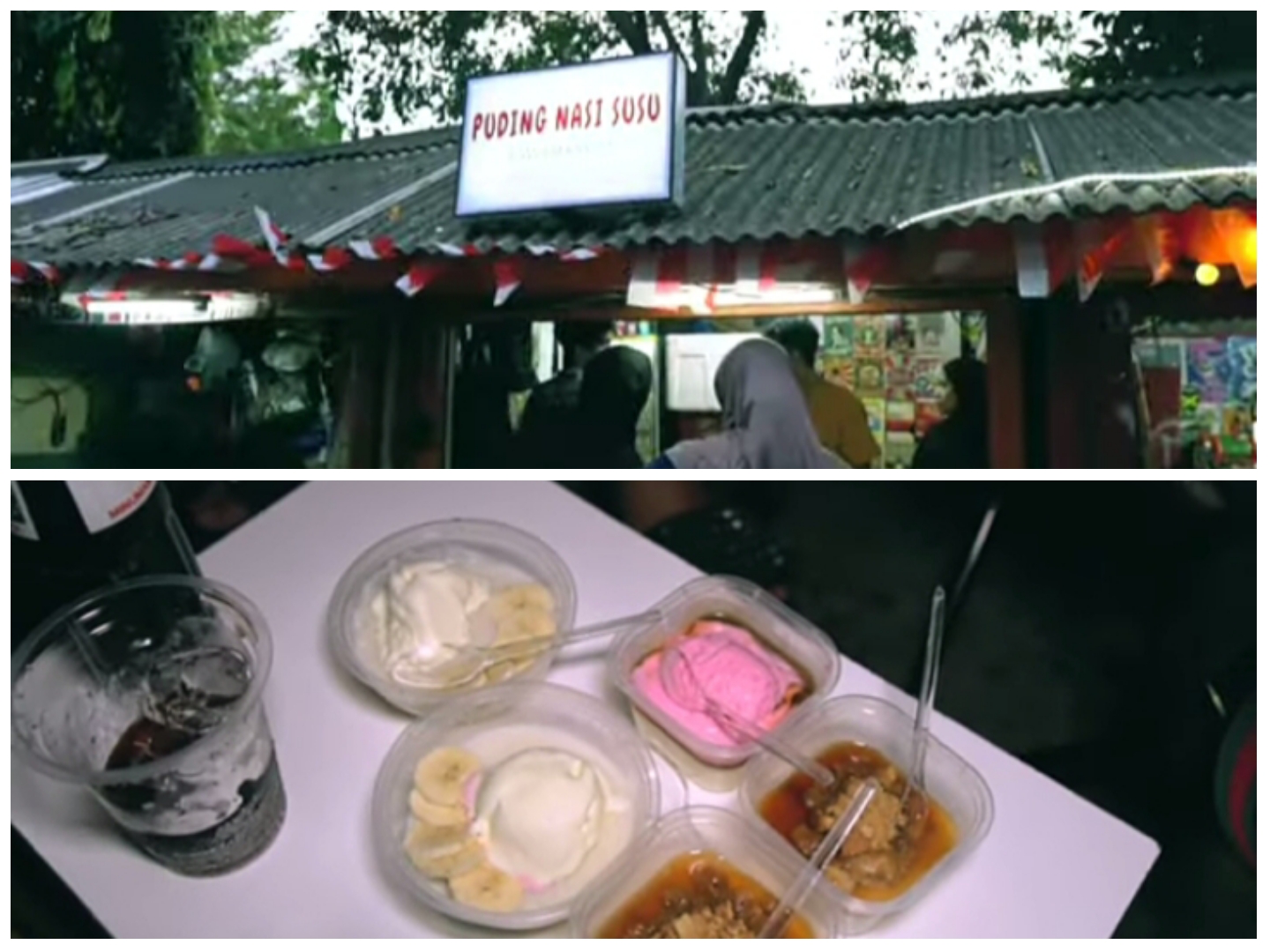 Puding Nasi Susu, berada di Jalan R. Mangun Muka Raya 38, Kelurahan Rawamangun, Kecamatan Pulo Gadung, Jakarta Timur.