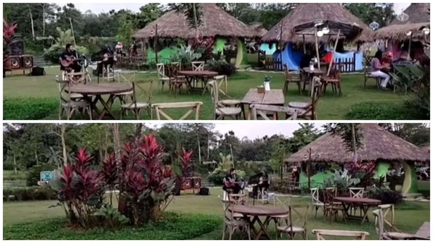 Suasana Hobbit Hills Eco Village di Harvest City Cileungsi Bogor.