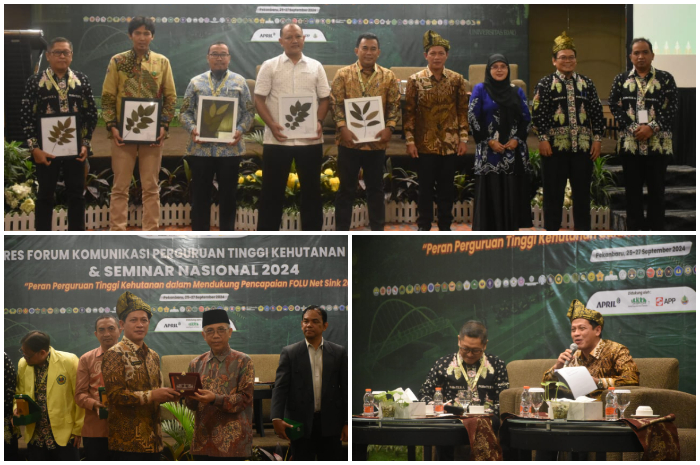 Kongres dan Seminar Nasional Forum Komunikasi Perguruan Tinggi Kehutanan Indonesia (FOReTIKA) 2024, di Pekanbaru, Provinsi Riau.