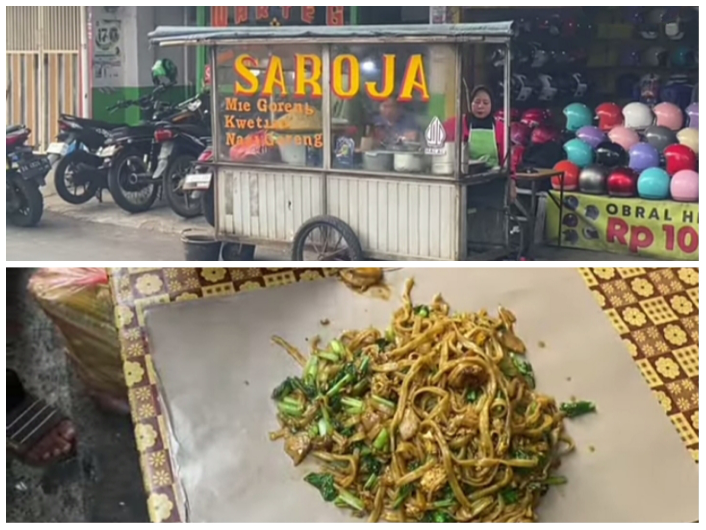 Mie Saroja Bogor, yang berlokasi di Jalan Cimanggu Barata, Kelurahan Kedung Jaya, Kecamatan Tanah Sareal, Kota Bogor.