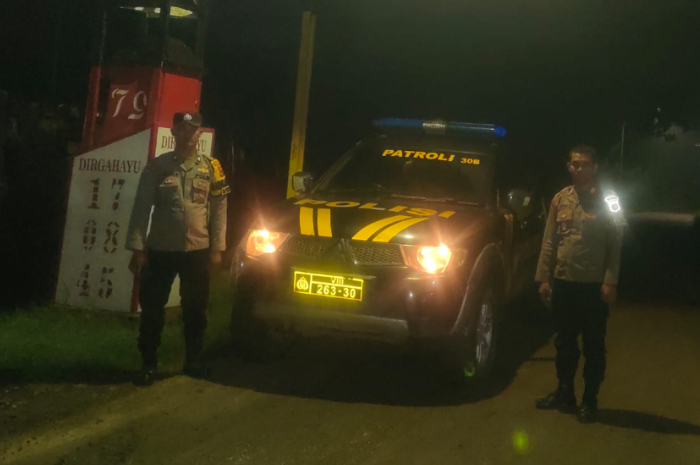 Polsek Rumpin lakukan patroli malam antisipasi kriminalitas seperti geng motor, tawuran remaja hingga curanmor.