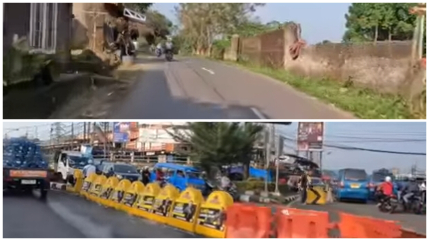 Jalur alternatif Taman Safari menuju kawasan Puncak, Kabupaten Bogor.