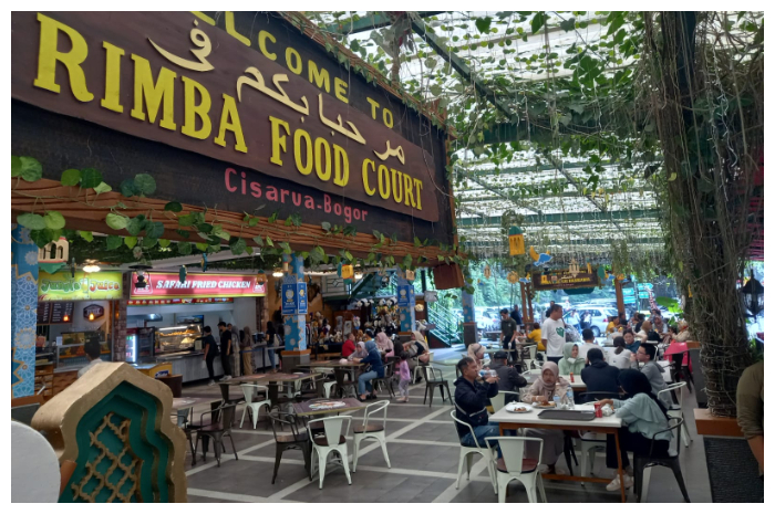 Restoran Rimba Foodcourt Taman Safari Bogor.