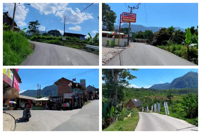 Kondisi Jalan Raya Sukamakmur, menuju Villa Khayangan Bogor.