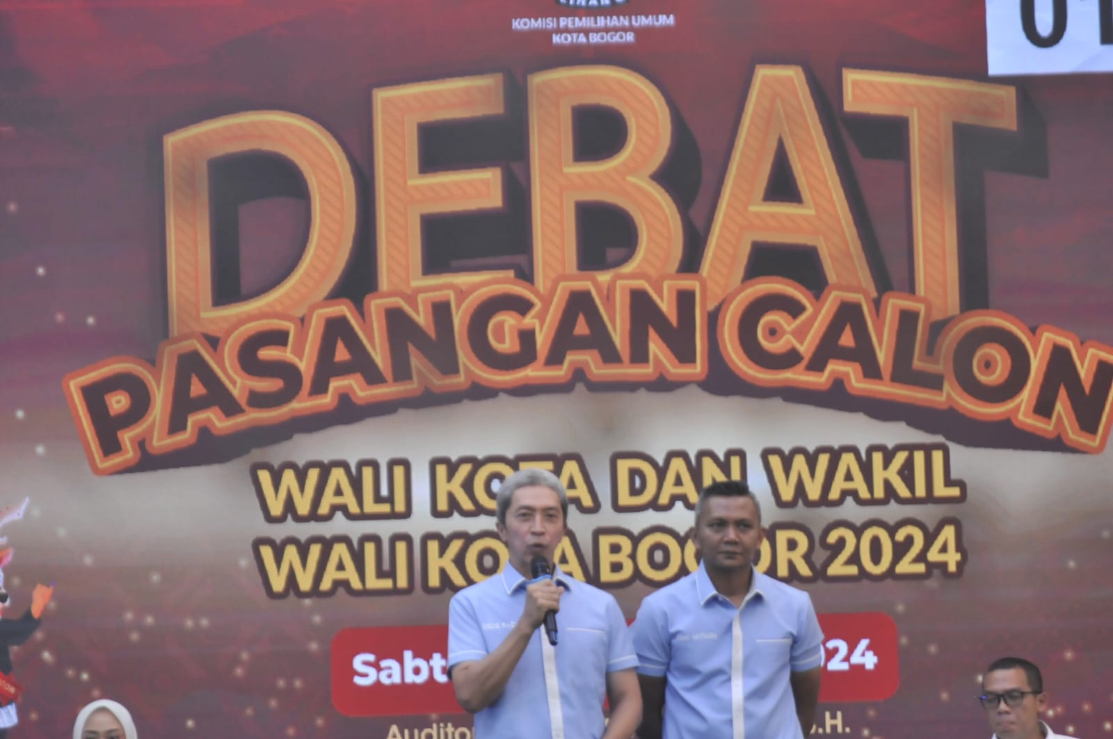 Paslon Wali Kota Bogor dan wakilnya, Dedie Rachim dan Jenal Mutaqin.