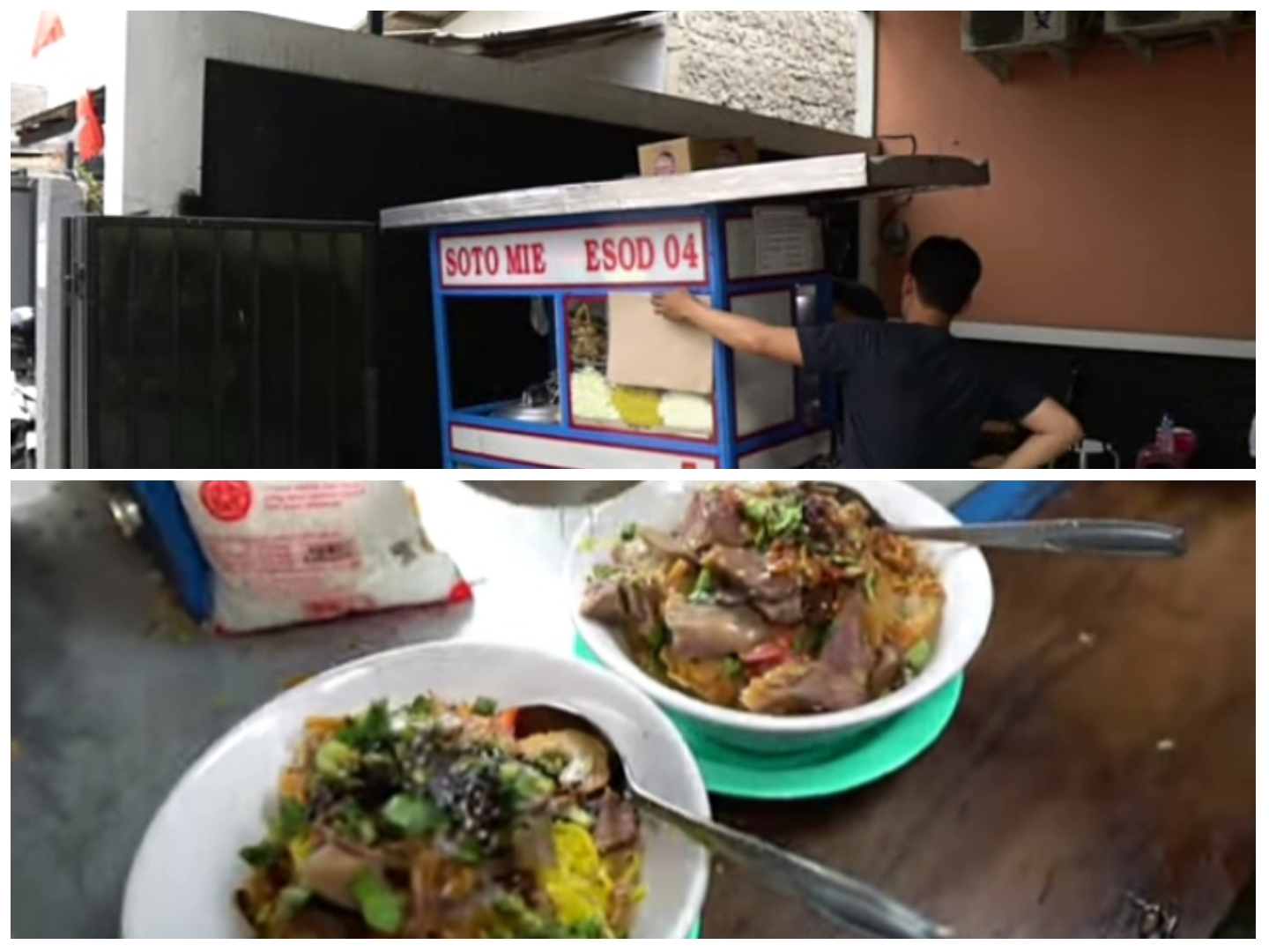 Soto Mie Esod 04, soto khas Bogor paling enak yang berlokasi di Jalan H. Batong Raya, Kecamatan Cilandak, Jakarta Selatan.