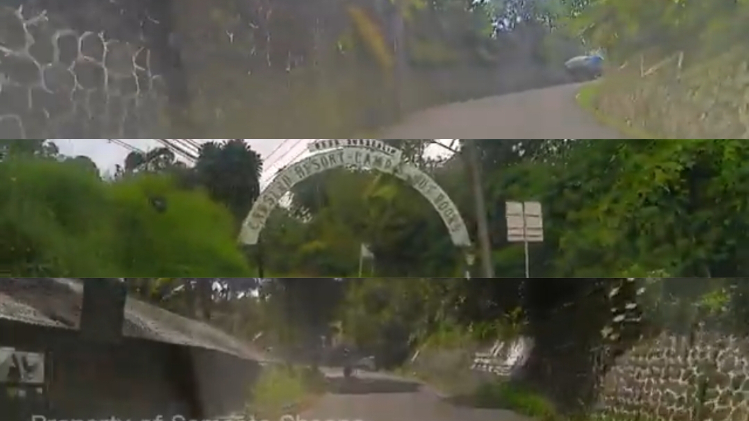 Kondisi jalan alternatif menuju Hotel Seruni, Puncak, Kabupaten Bogor.
