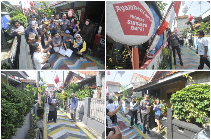 Suasana penilaian Bogorku Bersih 2024 di  RT 04 RW 11 Kebon Pedes, Tanah Sareal, Kota Bogor.