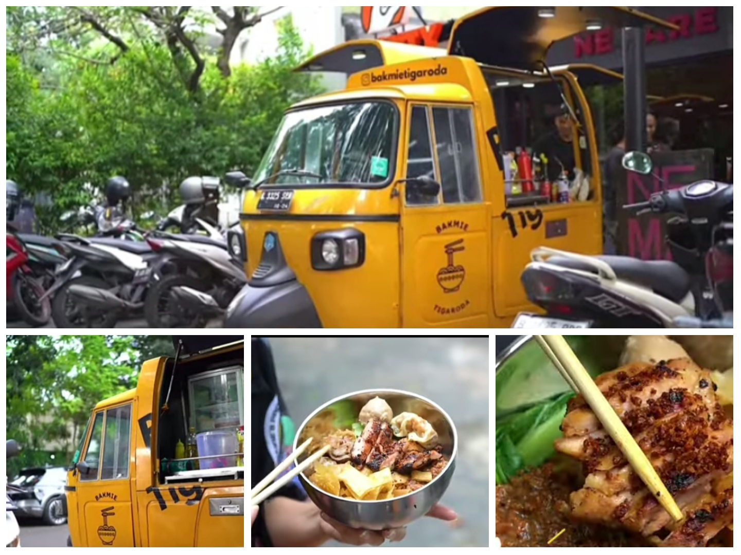 Lokasi Bakmi Tiga Roda food truck satu ini, sebenarnya berpindah-pindah, tapi sekitar Jakarta Selatan.