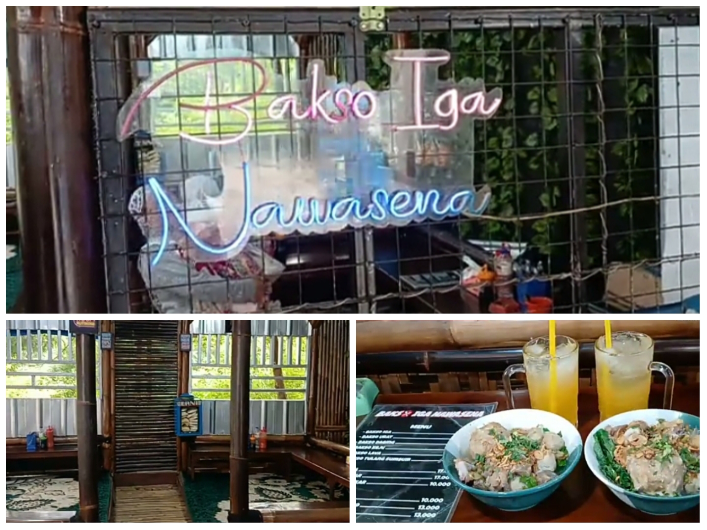 Bakso Iga Nawasena yang berada di Jalan Lingkar Dramaga-Laladon, Desa Ciherang, Kecamatan Dramaga, Kabupaten Bogor.