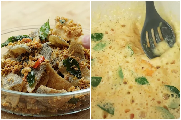 Sobat Radar Bogor bisa membuat sendiri Salted Egg Salmon Skin ala Chef Devina Hermawan di rumah.