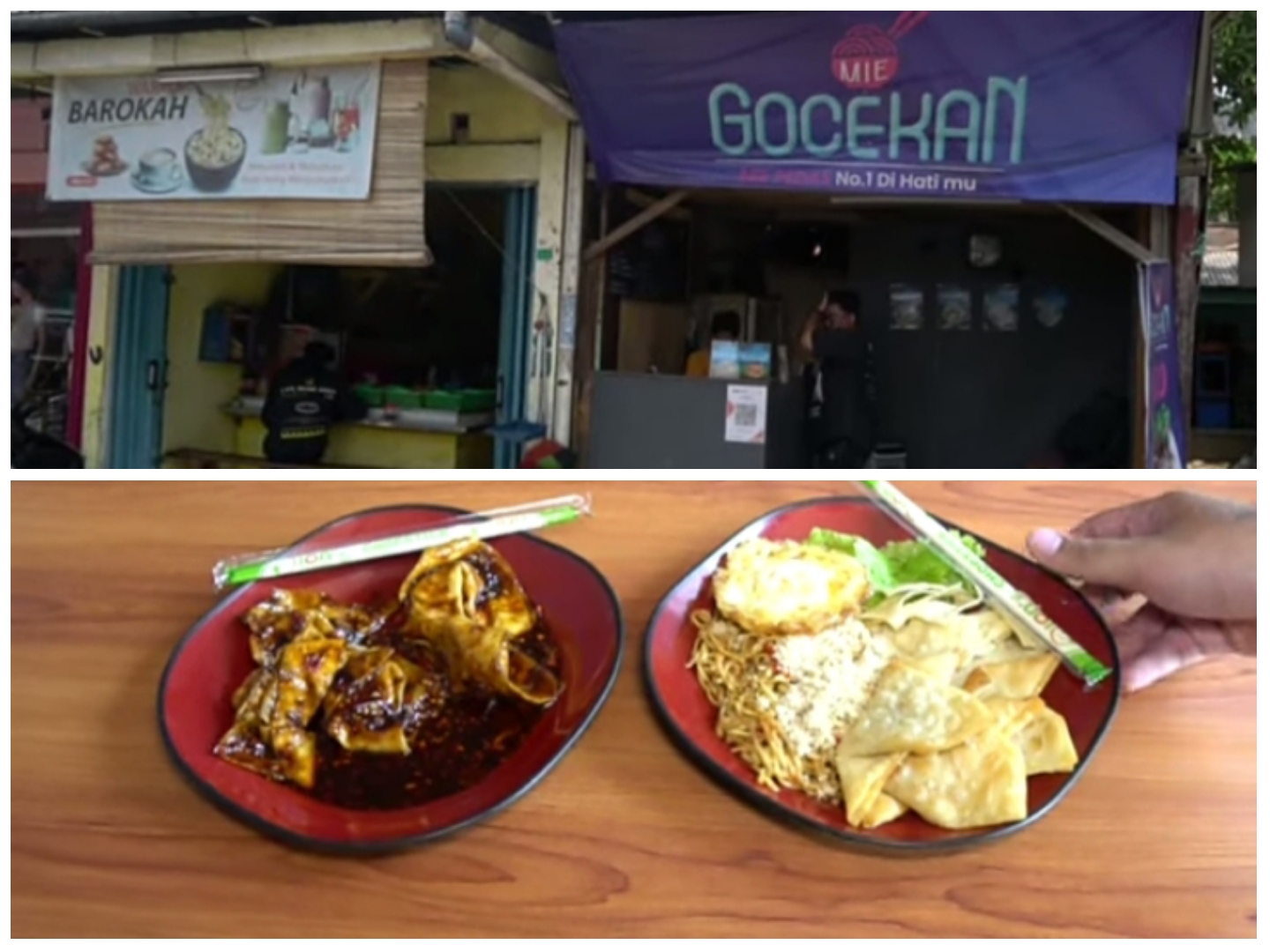 Mie Gocekan yang berlokasi di Jalan Talas II, Nomor 61, Pondok Cabe, Ilir, Kecamatan Pamulang, Tangerang Selatan, Banten.