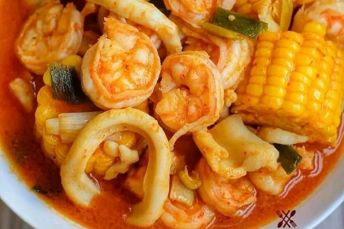 Resep Cumi Udang Saus Padang