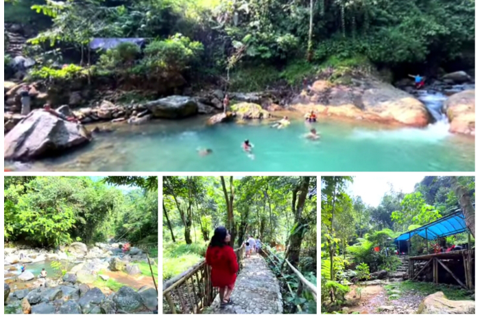 Salah satu rekomendasi liburan bersama keluarga adalah Telaga Biru Cawene di Pamijahan Bogor.
