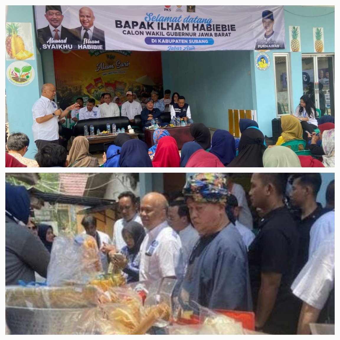 Calon Wakil Gubernur Jawa Barat Ilham Habibie Kunjungi UMKM Subang