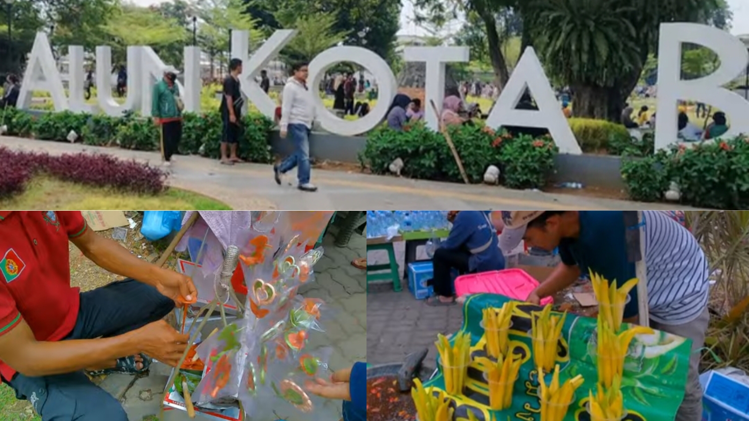 Berburu jajanan dan kuliner kekinian di Alun-alun Kota Bogor.