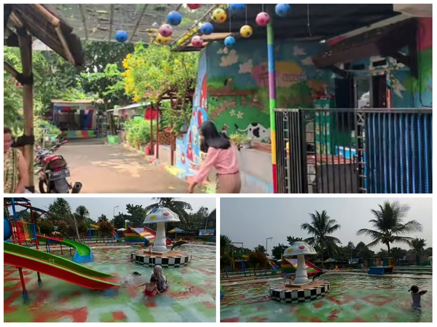 Kampung Pelangi Waterpark di Ciseeng Parung Bogor