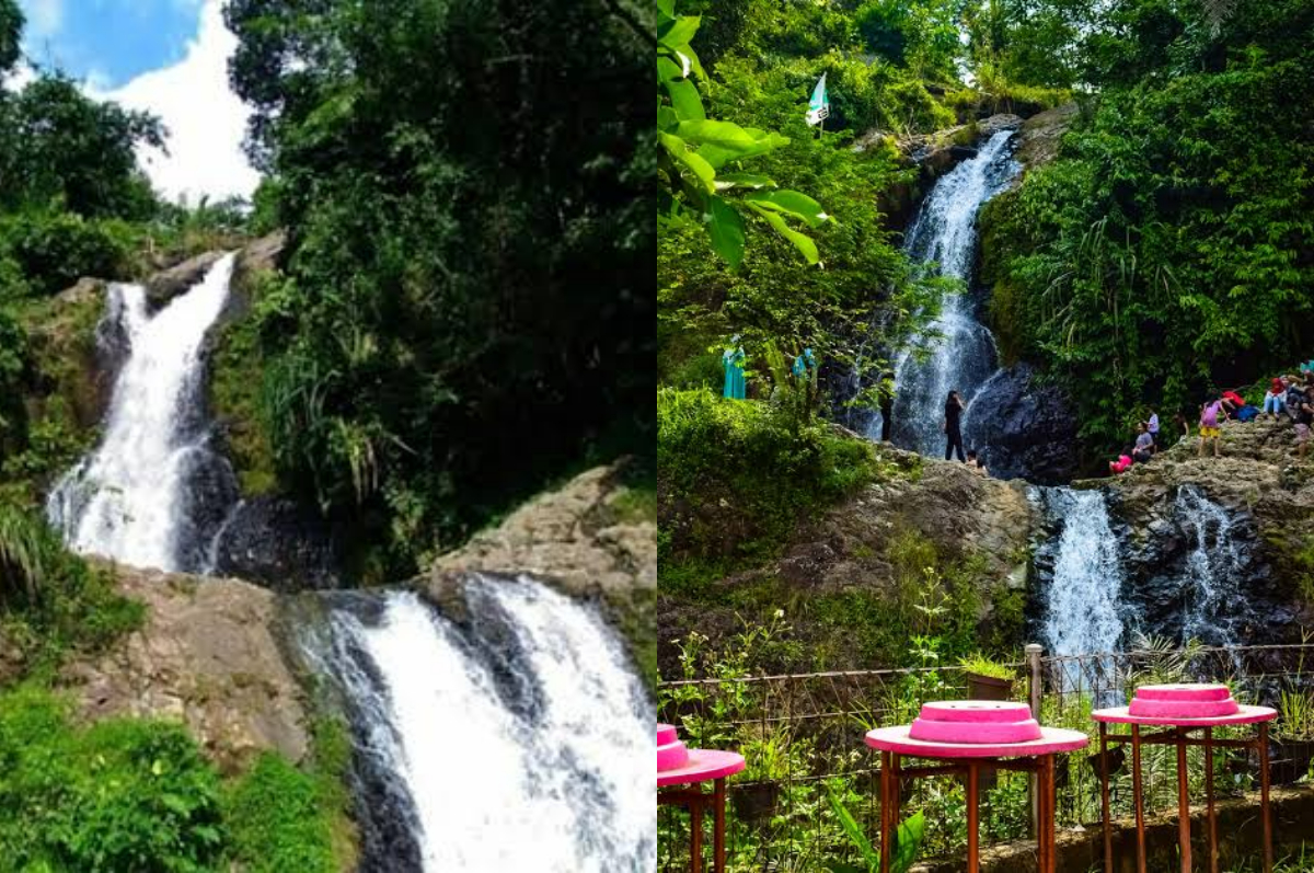 Wisata Curug Cikoneng di Desa Puraseda, Kabupaten Bogor.