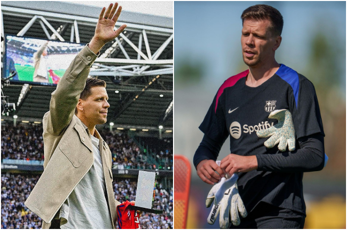 Wojciech Szczesny bermain di Barcelona.