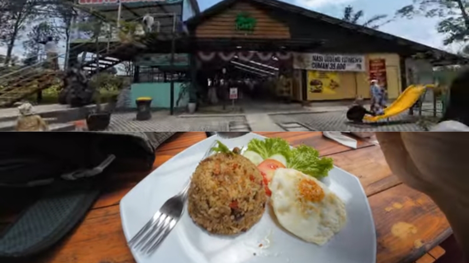 Food Park Gunung Mas Puncak, Kecamatan Cisarua, Kabupaten Bogor, memberikan suasana menyenangkan untuk bersantai bersama keluarga atau teman.