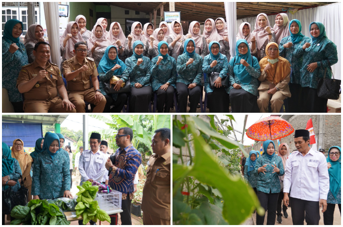 Monev Program Pokok PKK di Desa Ciangsana, Kecamatan Gunung Putri, Kabupaten Bogor pada Senin (21/10/2024).