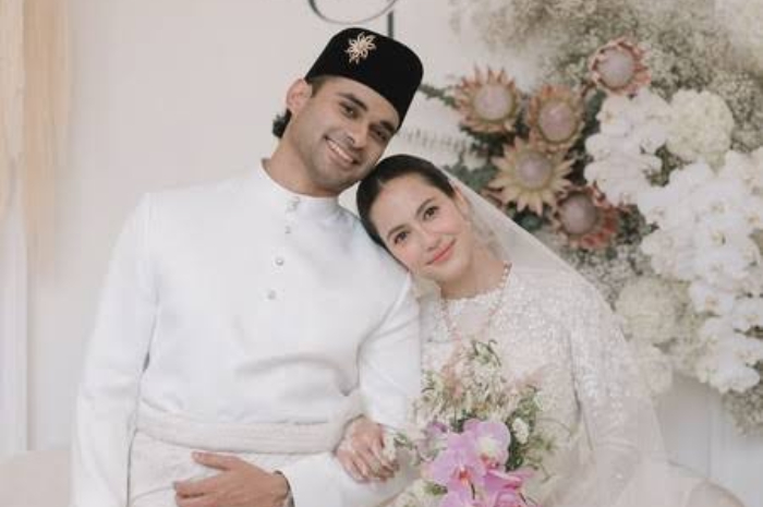 Pevita Pearce bersama sang suami Mizan Meer&nbsp;