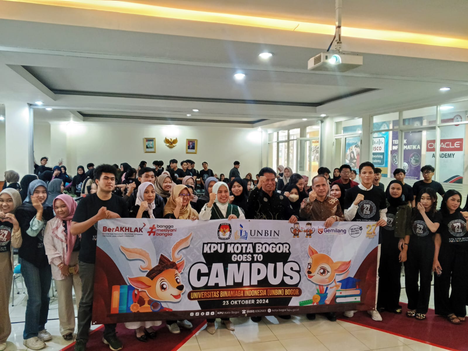 Sosialisasi Pilkada yang digelar KPU Kota Bogor kepada mahasiswa Universitas Binaniaga Indonesia (Unbin).