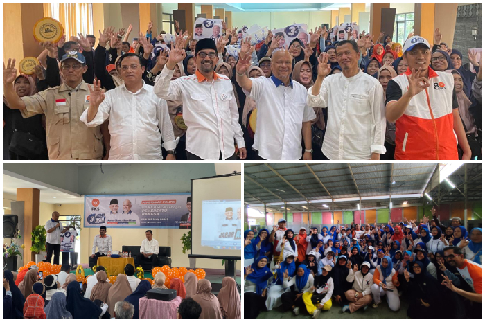 Cawagub Jabar Ilham Habibie dalam acara pendidikan politik bersama DPD PKS Kabupaten Bogor di Zam Zam Tirta, Ciomas, Jum
