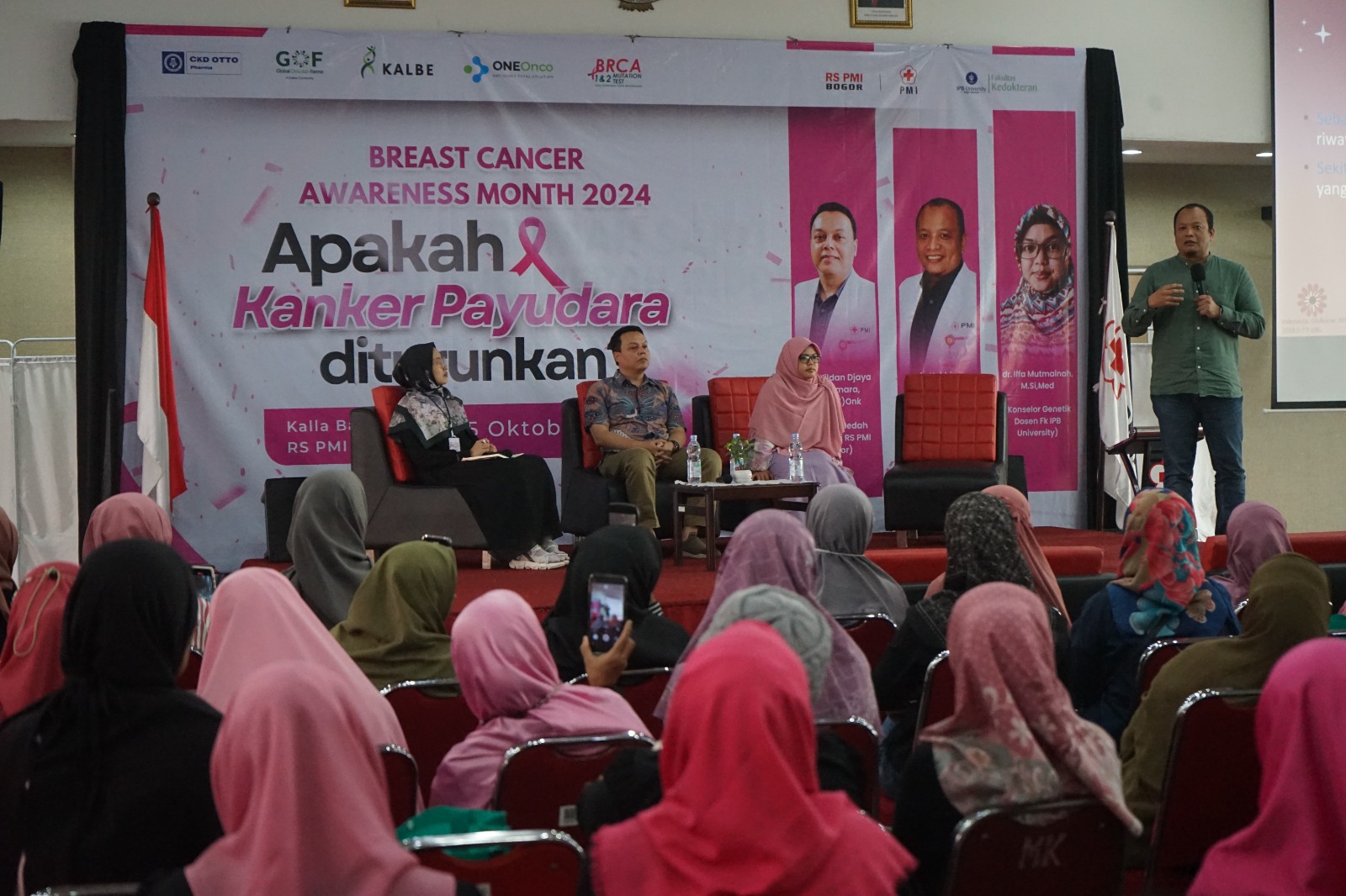 Rumah Sakit Palang Merah Indonesia (RS PMI) Kota Bogor menggelar Seminar mengenai Kanker Payudara di Ballroom Klinik Afiat pada Jumat (25/10/2024).