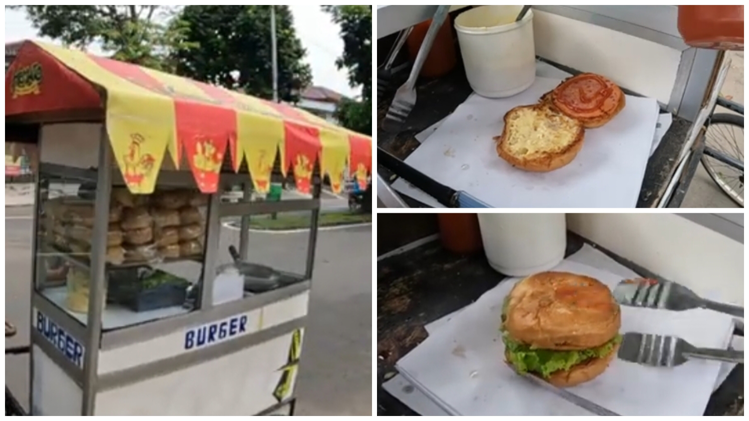 Burger onthel Pak Roni, kuliner legendaris di Bogor.