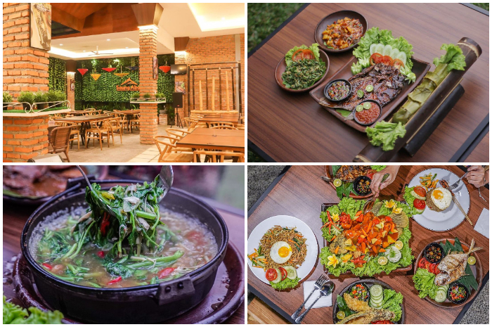 Suasana Resto Saung Abah Bogor dan menu yang ditawarkan.