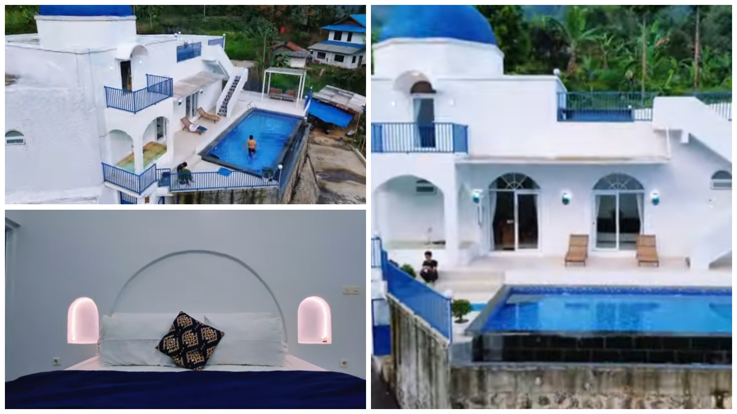 Staycation ala Santorini di Villa Blue Door.