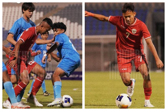 Timnas Indonesia U-17, menang 10-0 atas Kepulauan Mariana Utara 10-0 dalam laga Kualifikasi Piala Asia U-17 2025, Jumat (25/10/2024).