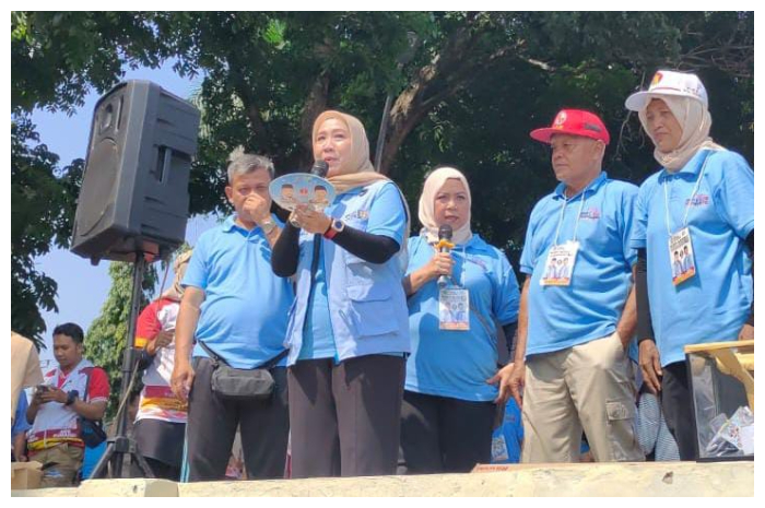 DPC Gerindra Kabupaten Bogor, menggelar senam dan pameran UMKM untuk meningkatkan partisipasi pemilih perempuan pada pemilihan Bupati Bogor 2024.