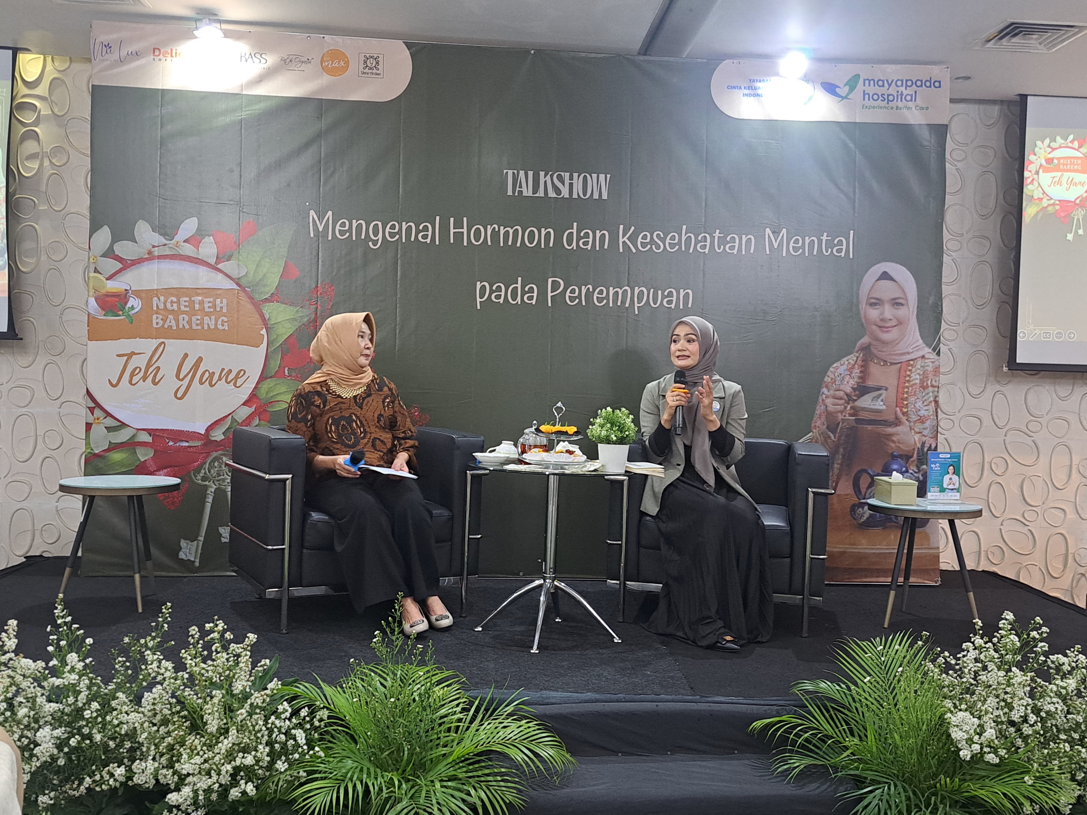 YCKI menggelar Talkshow bertajuk Ngeteh Bareng Teh Yane, Mengenal Hormon dan Kesehatan Mental pada Perempuan di Mayapada Hospital Bogor, Kamis (31/10/2024).