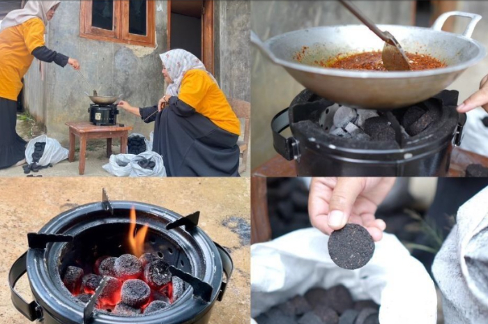 Inovasi pengelolaan limbah kotoran domba dan serbuk gergaji menjadi briket biomassa dari Antam.