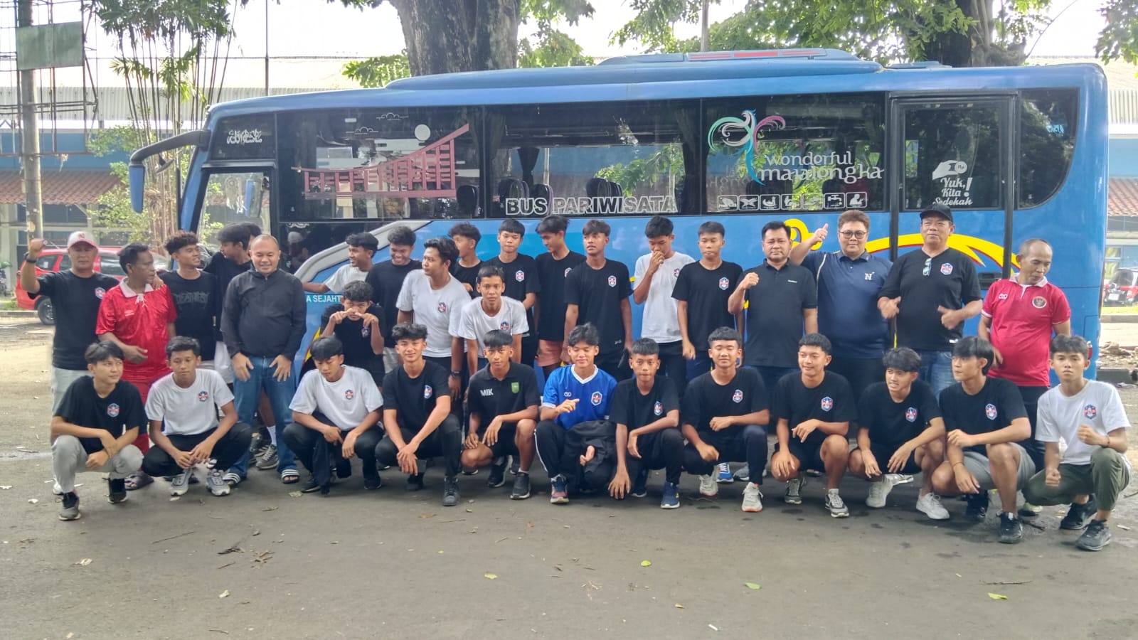 Tim PSB Bogor U-17 saat dilepas di GOR Pajajaran.
