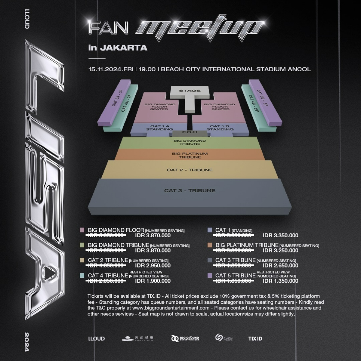 Harga tiket terbaru fan meetup Lisa di Jakarta.