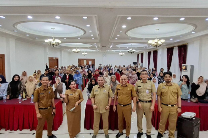 Disdik Kabupaten Bogor mengadakan Bimbingan Teknis (Bimtek) literasi dasar, diikuti oleh puluhan guru Paud Kamis (31/10/2024).