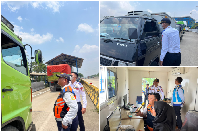 Operasi Gabungan Over Dimensi Overload (ODOL) yang digelar Dishub Kabupaten Bogor di Jembatan WIM Ciawi Ruas Tol Jagorawi, Pada Kamis (31/10/2024).