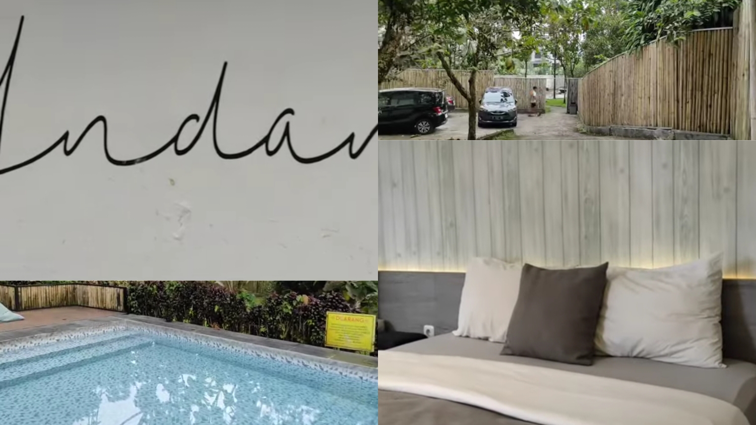 Villa Andante yang berlokasi di Jl. Dewi Sartika No.64, Desa Cisarua, Kecamatan Cisarua, Kabupaten Bogor, Jawa Barat 16750.