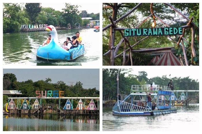 Destinasi wisata Situ Rawa Gede, yang berlokasi di Kelurahan Bojong Menteng, Kecamatan Rawalumbu, Kota Bekasi, Jawa Barat.