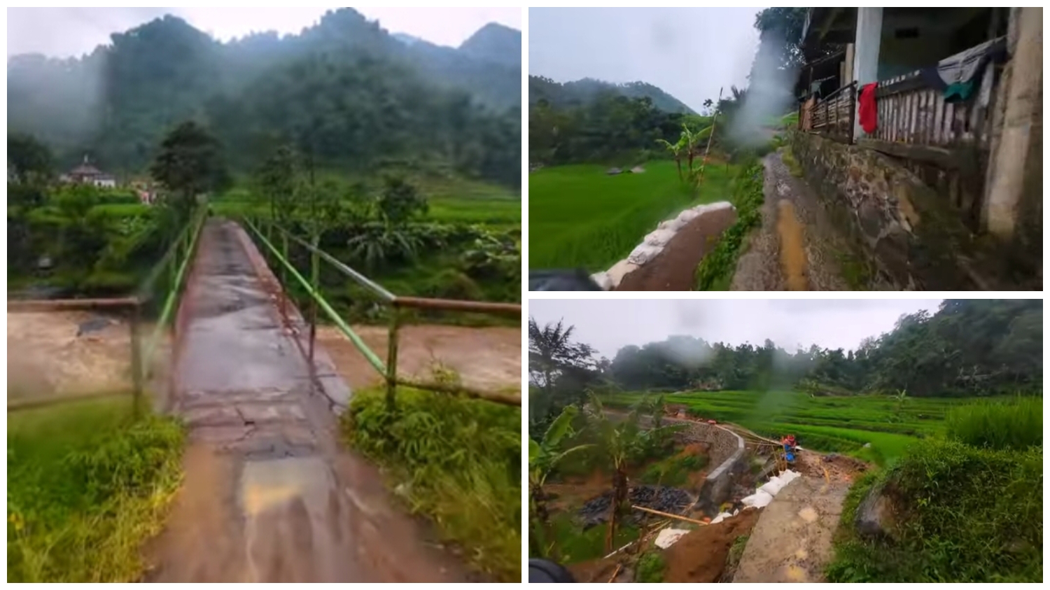 Petualangan off-road melalui jalur Kampung Muara Cibunian Bogor.