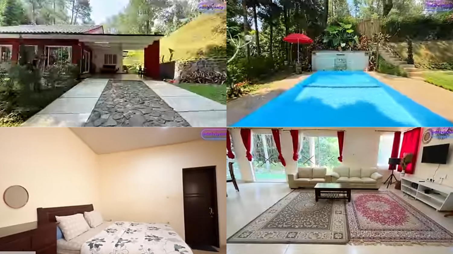 Villa Maroon Bogor punya kapasitas hingga 30 orang.
