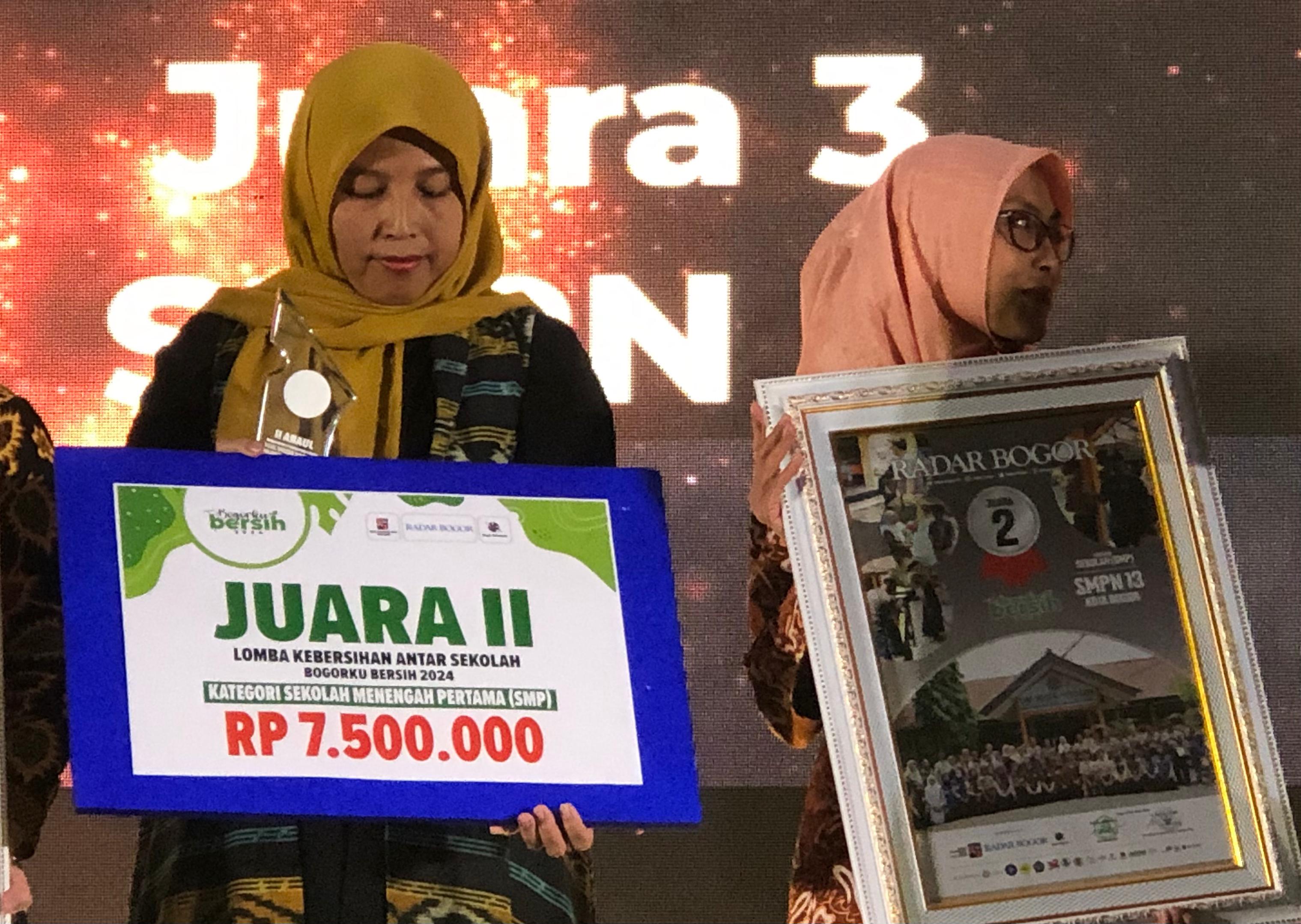 SMPN 13 Bogor Jadi Runner Up Bogorku Bersih 2024