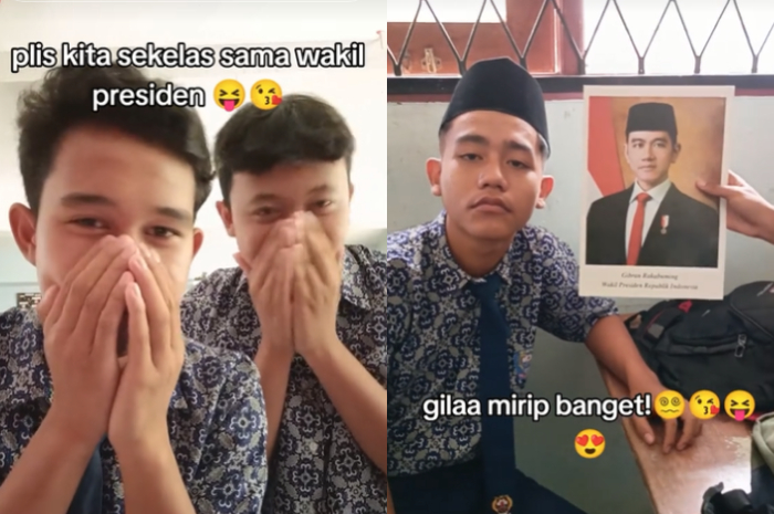 Viral video siswa SMP mirip Wapres RI Gibran Rakabuming Raka.